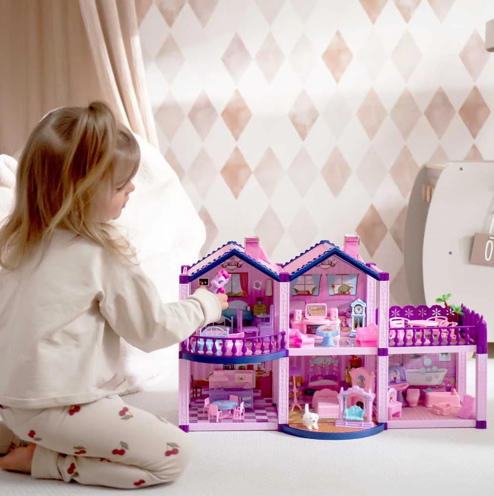 WOOPIE Lėlių Namelis PONI FANTASY VILLA 120 el.