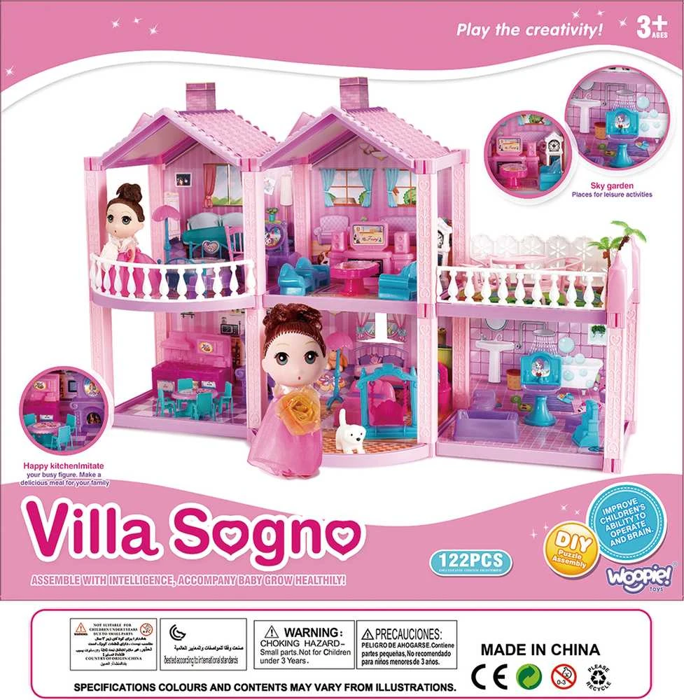 WOOPIE Lėlių Namelis PONI FANTASY VILLA 120 el.