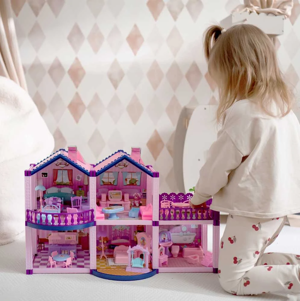 WOOPIE Lėlių Namelis PONI FANTASY VILLA 120 el.