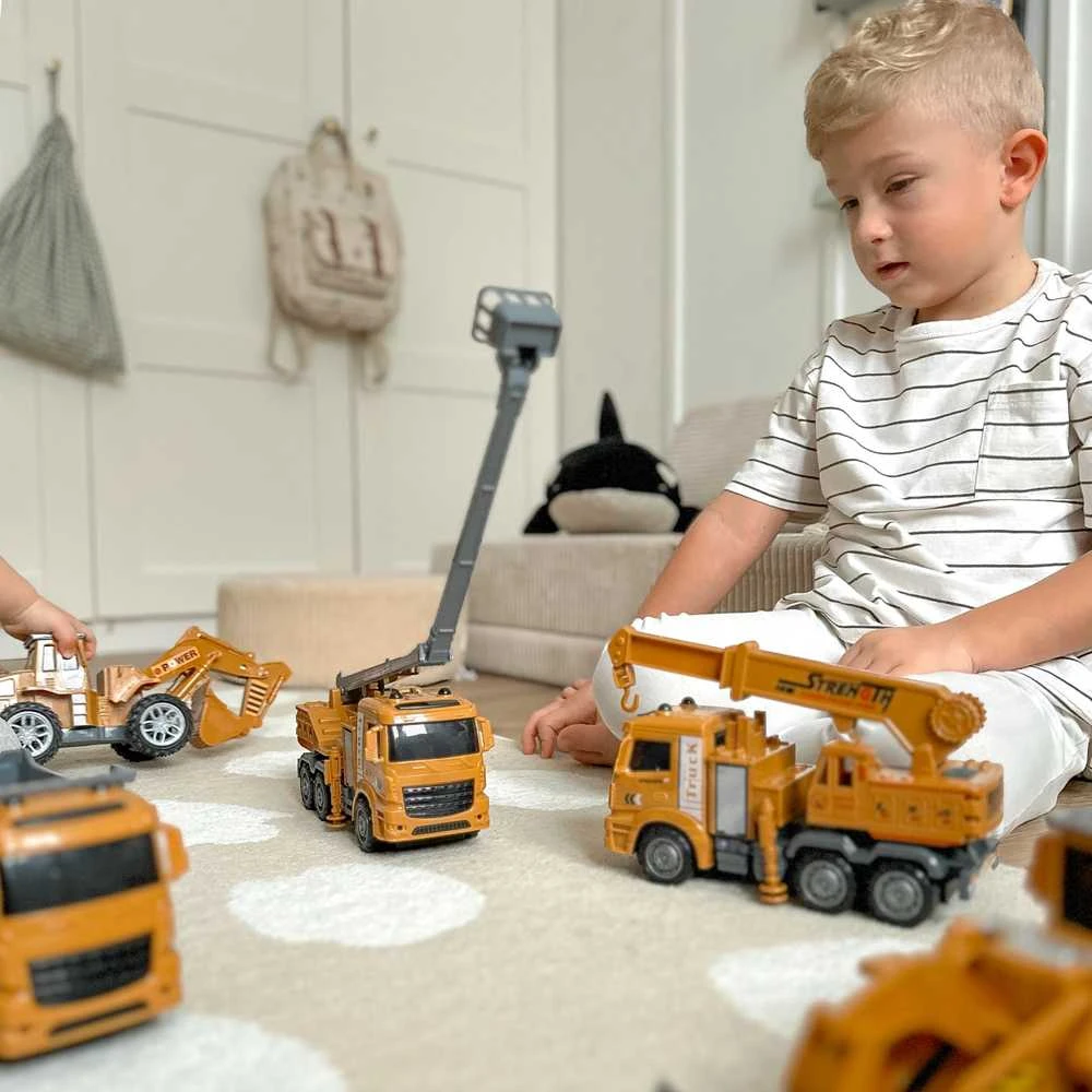 Woopie Statybinių sunkvežimių rinkinys XXL su judančiomis dalimis, 6 dalys