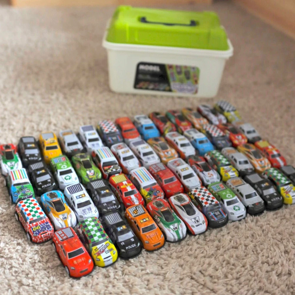 WOOPIE Automobilių modelių rinkinys 50 vnt. + Žemėlapis