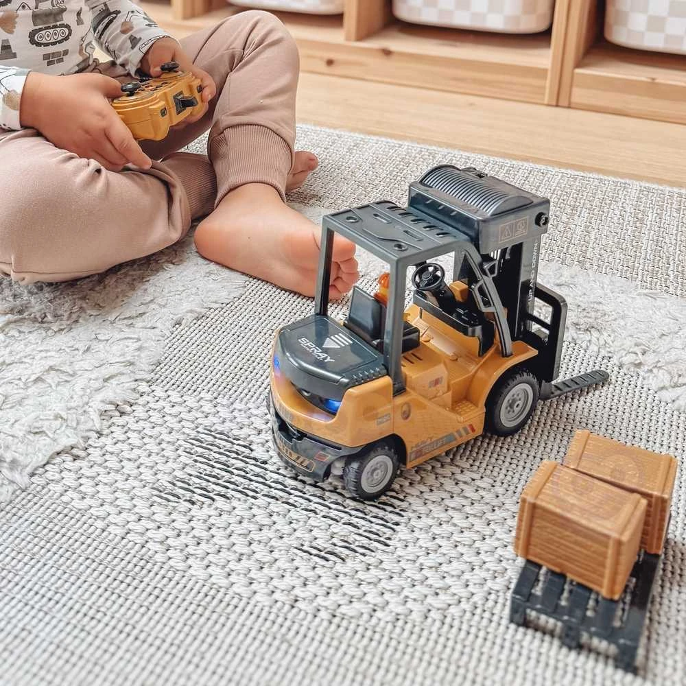 WOOPIE nuotoliniu būdu valdomas šakinis krautuvas 2in1 RC kranas – mastelis 1:24