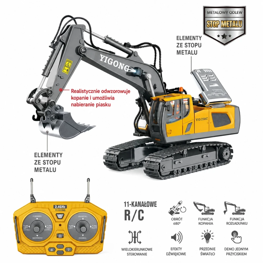 WOOPIE Remote Controlled Large Construction Excavator