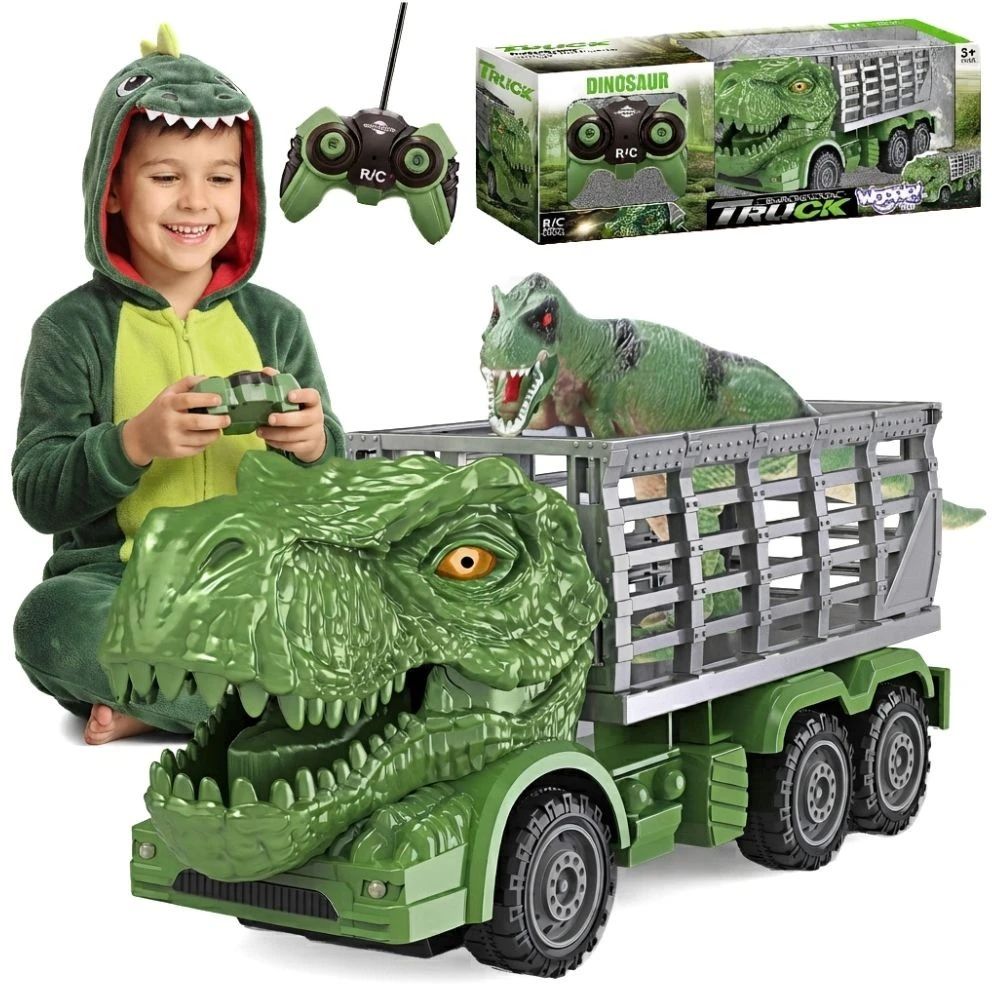Woopie RC automobilių dinozaurų rinkinys, žalias