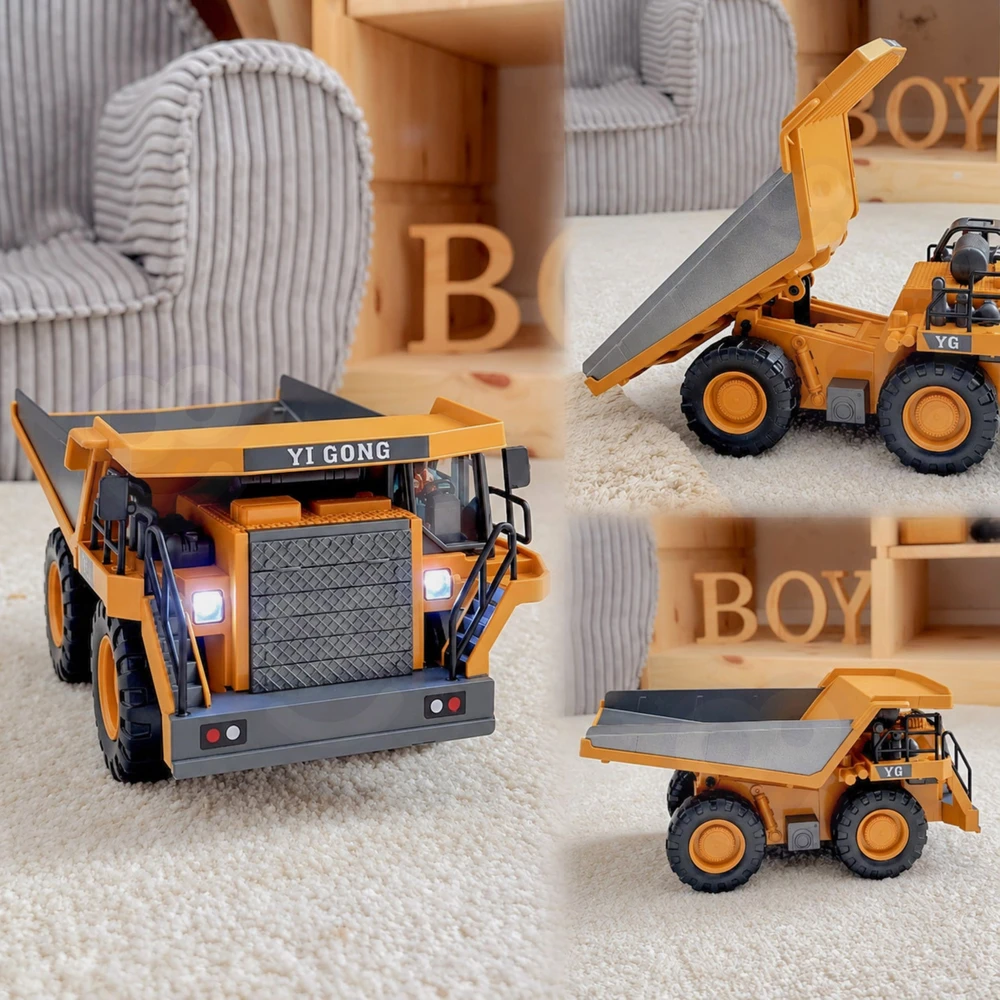 WOOPIE Remote Controlled RC Construction Dump Truck with Sound and Light