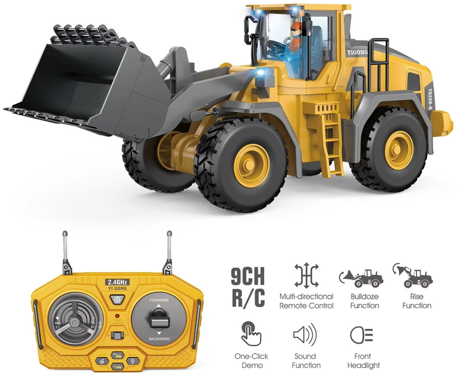 WOOPIE Remote Controlled RC Construction Loader with Sound and Light