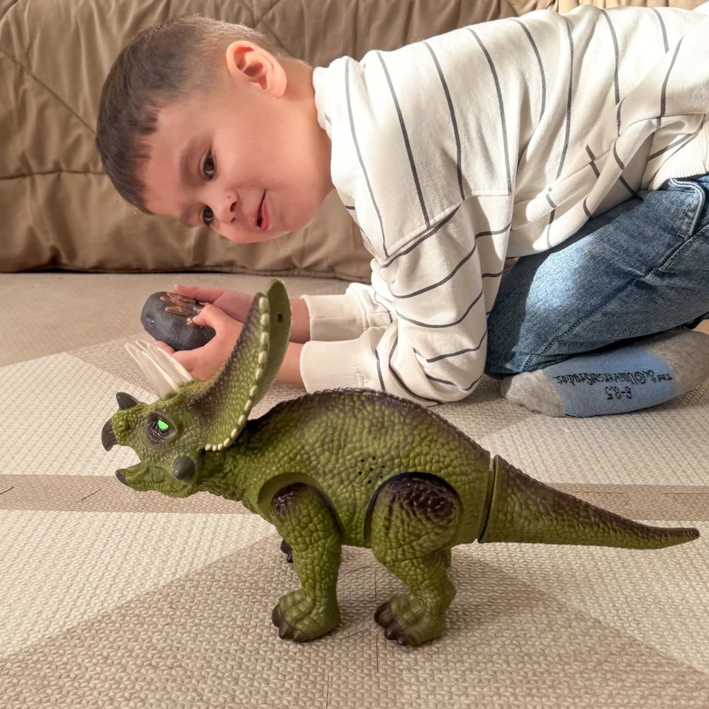 Woopie RC Robotas - Dinozauras Triceratops su švytinčiomis akimis