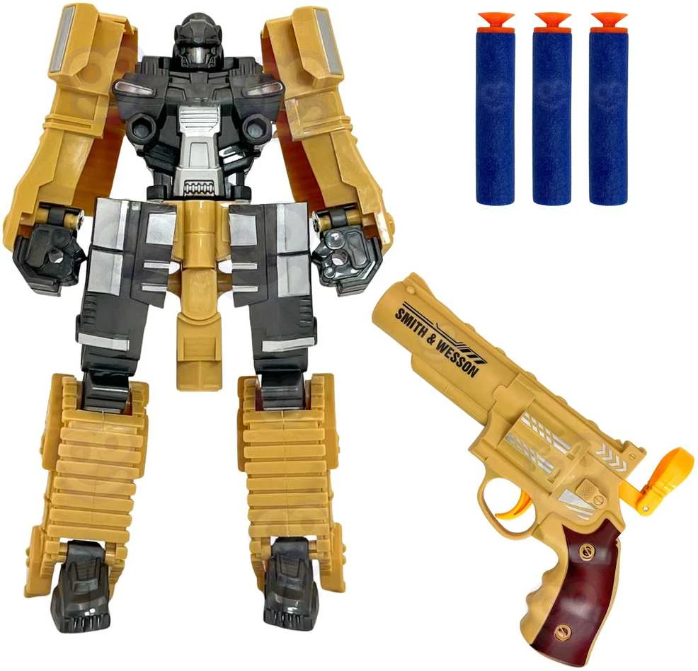 3 Viename Robotas Transformeris Tankas Ir Strėlyčių Šautuvas WOOPIE