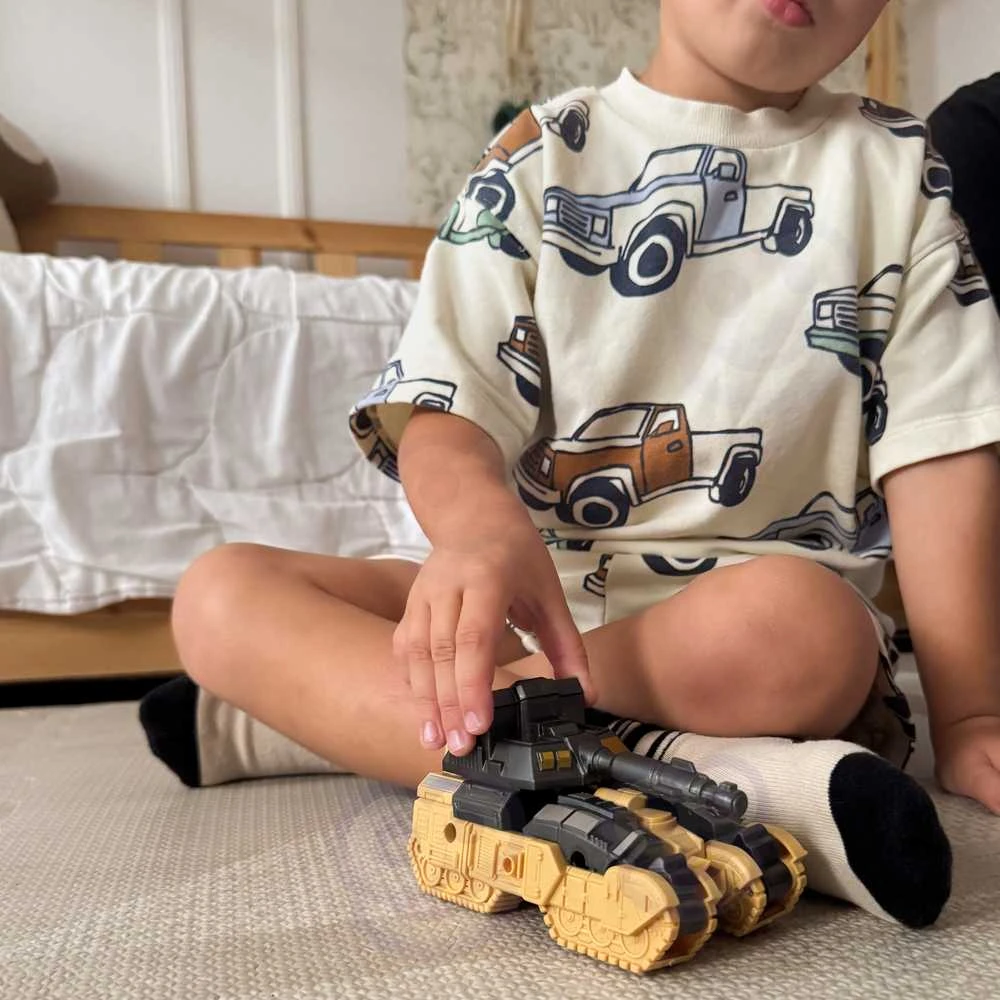 3 Viename Robotas Transformeris Tankas Ir Strėlyčių Šautuvas WOOPIE