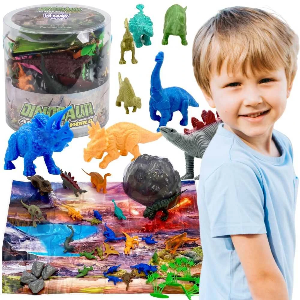 WOOPIE Žaislų rinkinys Figūrėlės Dinozaurai 34 vnt.