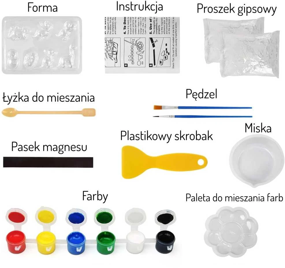 WOOPIE Kurybinis Rinkinys - Dinozaurų Figūrų Liejimas ir Dažymas