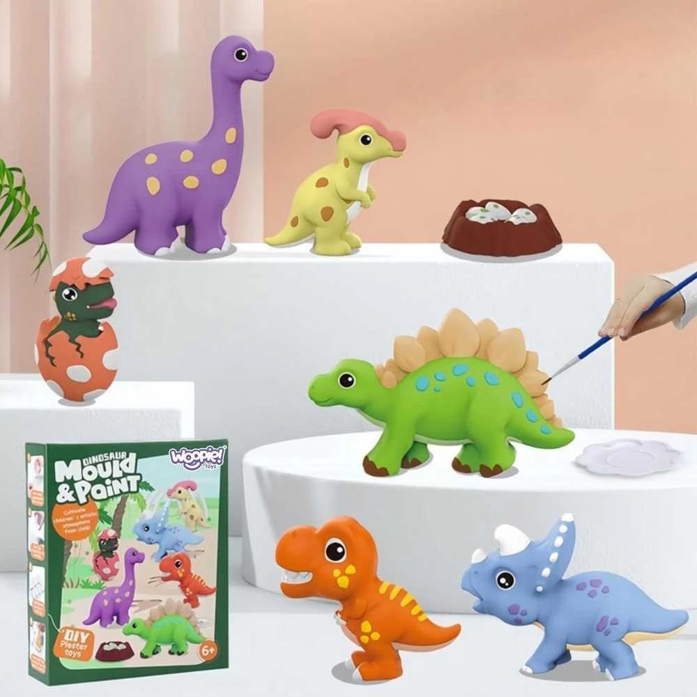 WOOPIE Kurybinis Rinkinys - Dinozaurų Figūrų Liejimas ir Dažymas