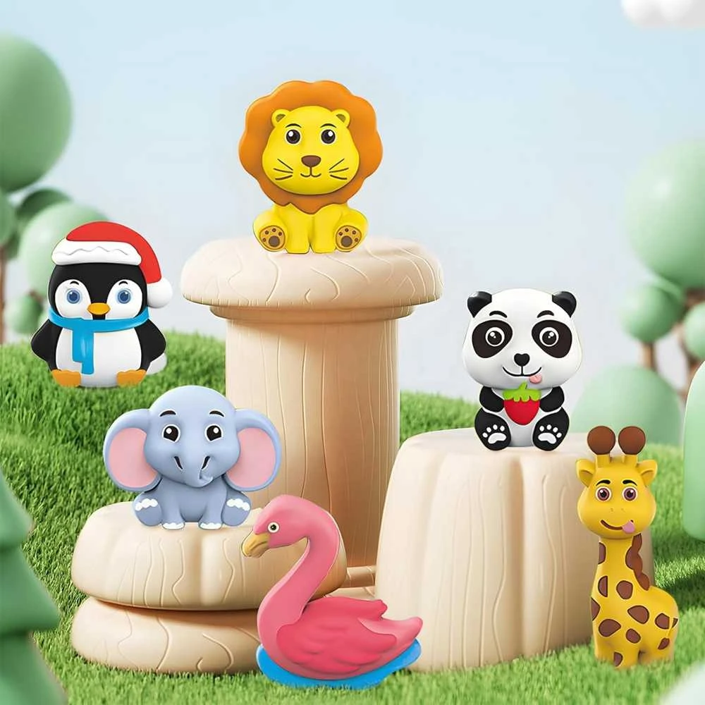 WOOPIE Kurybinis rinkinys su dažais - Padarykite gipso gyvūnus