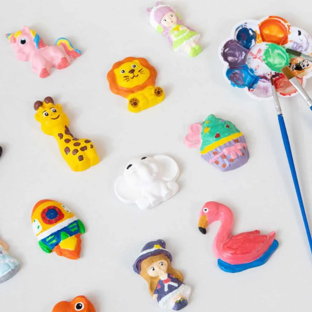 WOOPIE Kurybinis rinkinys su dažais - Padarykite gipso gyvūnus