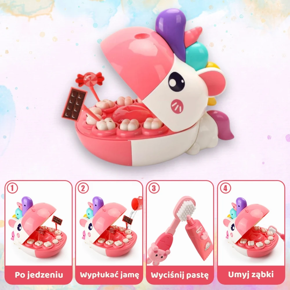 Mažojo Dantisto rinkinys Vienaragio galva Woopie