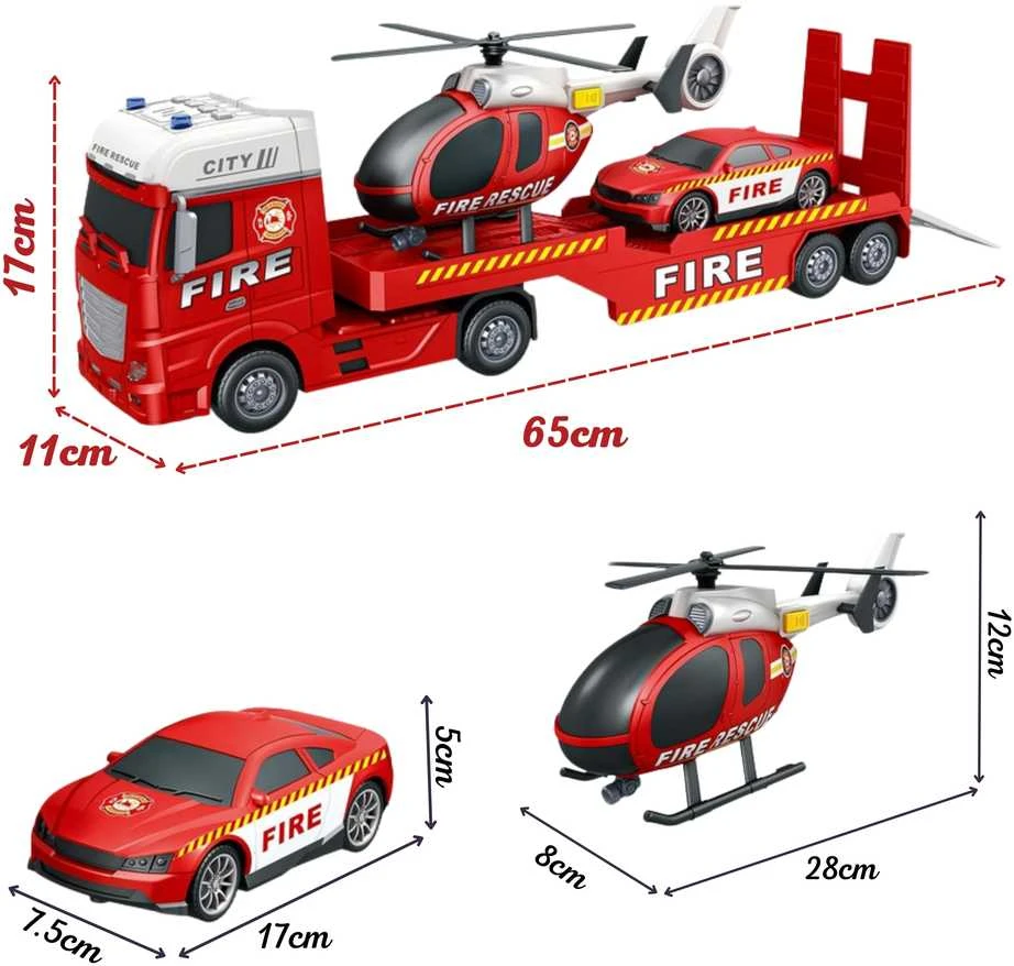 Woopie Žaislų Rinkinys: Traktorius su Priekaba, Sraigtasparnis ir Automobilis su Garso ir Šviesos Efektais