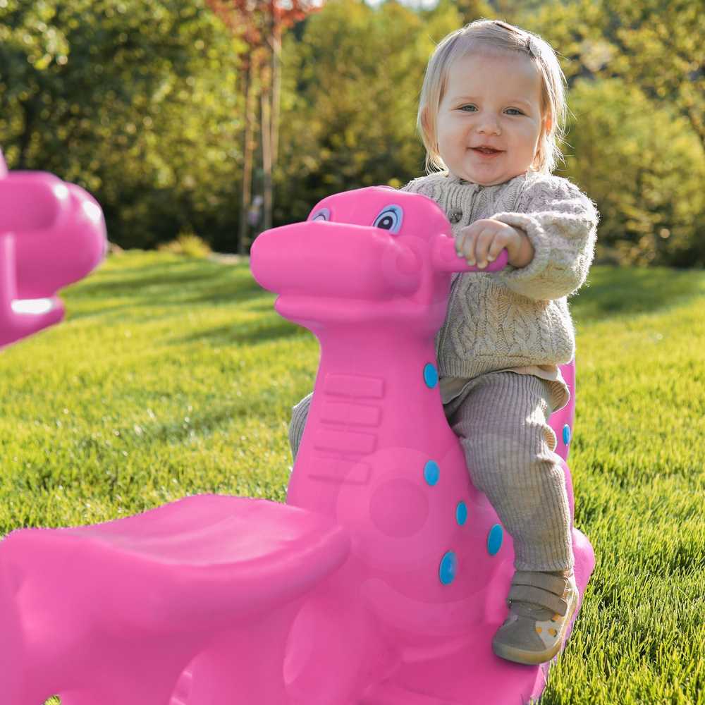 Woopie Bujak Dino Różinė Balansinė Sūpynė