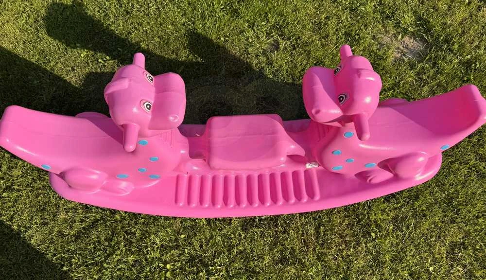 WOOPIE Dino daugiaasmenė supamoji sūpynė, rožinė