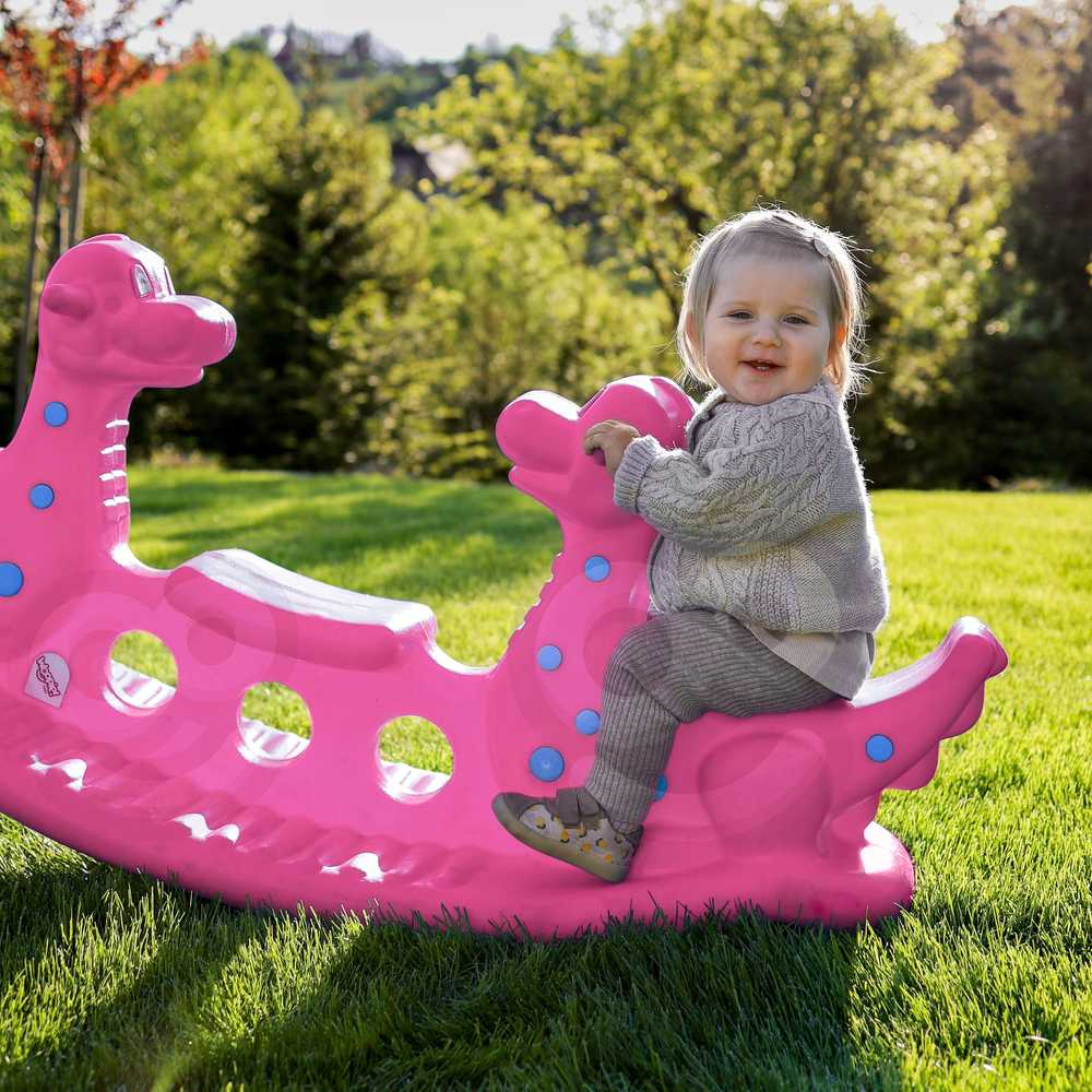 Woopie Bujak Dino Różinė Balansinė Sūpynė