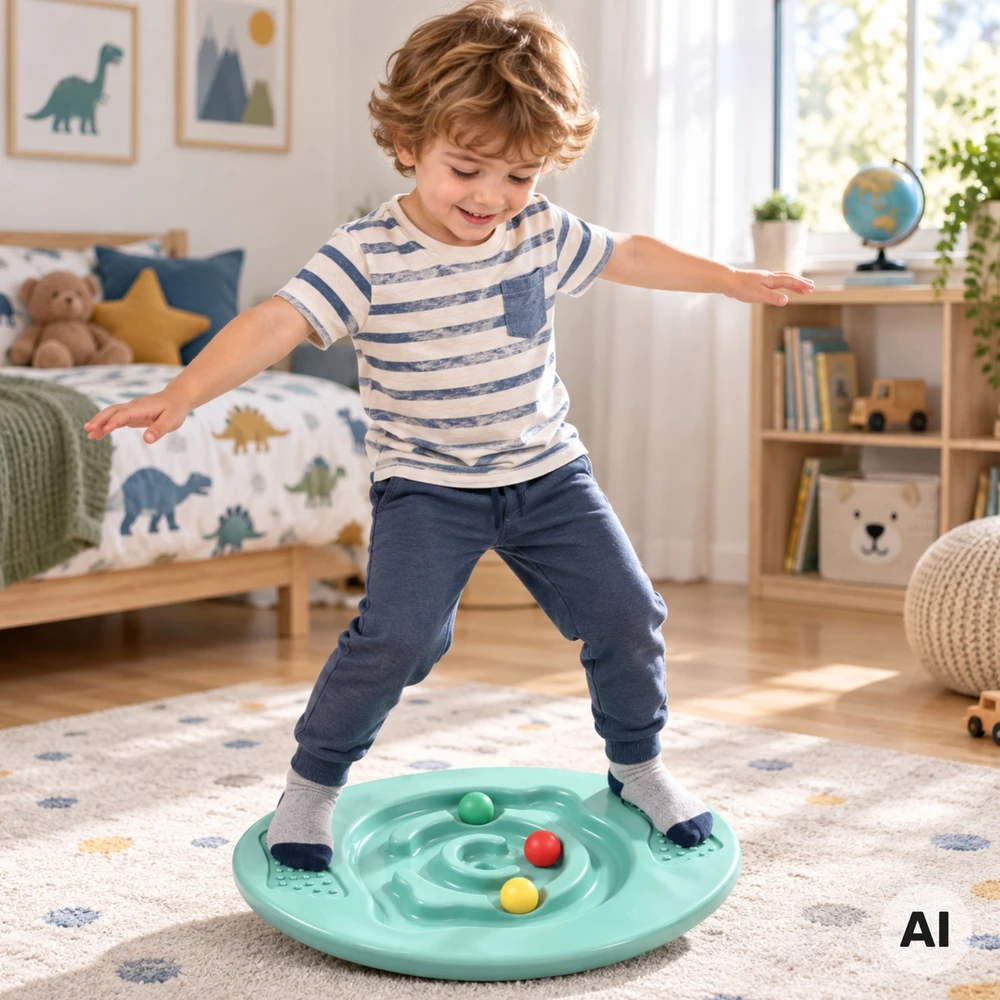 WOOPIE Round Balance Board Disc Maze