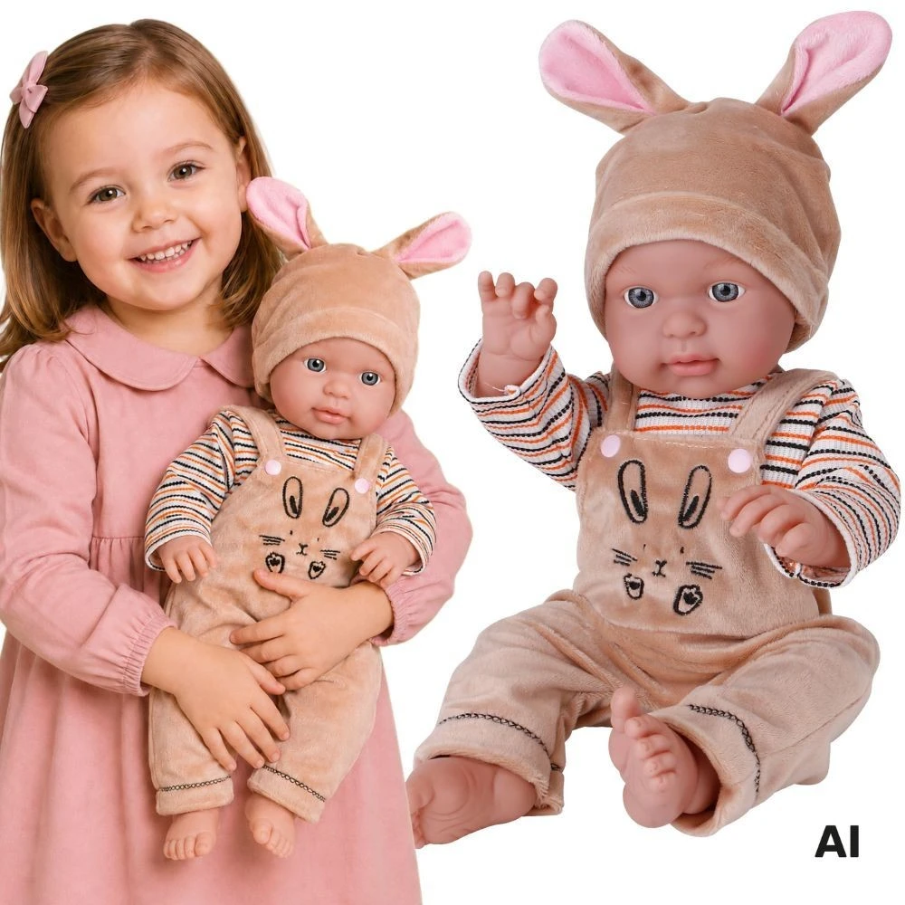 WOOPIE ROYAL Baby Doll in Bunny Outfit 46 cm