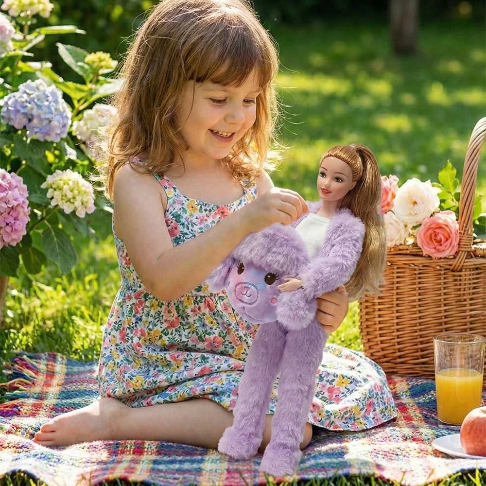 Lėlė Emi su violetiniu avytės kostiumu WOOPIE ROYAL