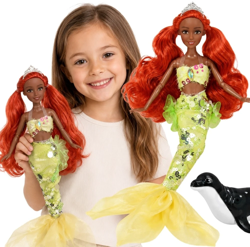 Lėlė Sirena Emi Mermaid su ruoniuku WOOPIE ROYAL