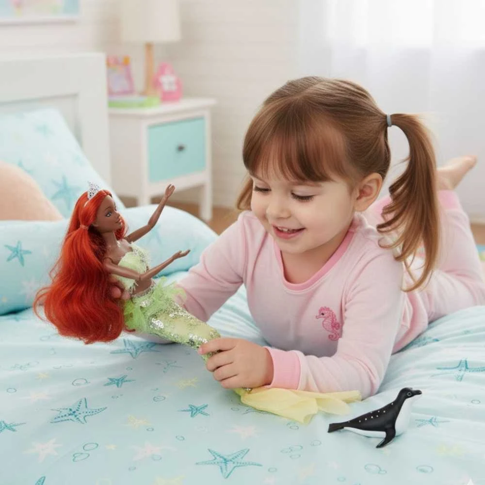 Lėlė Sirena Emi Mermaid su ruoniuku WOOPIE ROYAL