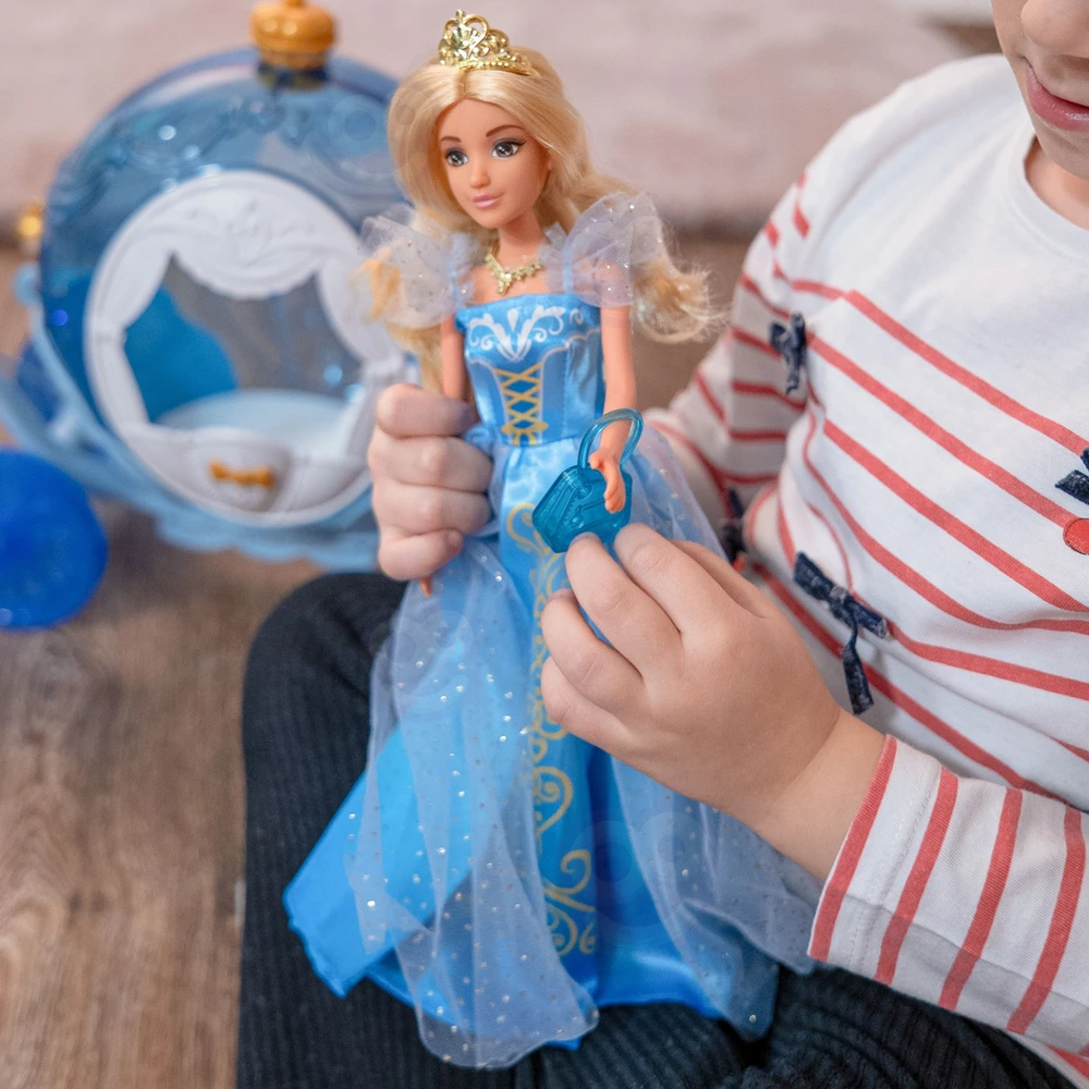 Lėlių rinkinys Ledo princesė Lily ir šviečianti karieta WOOPIE ROYAL