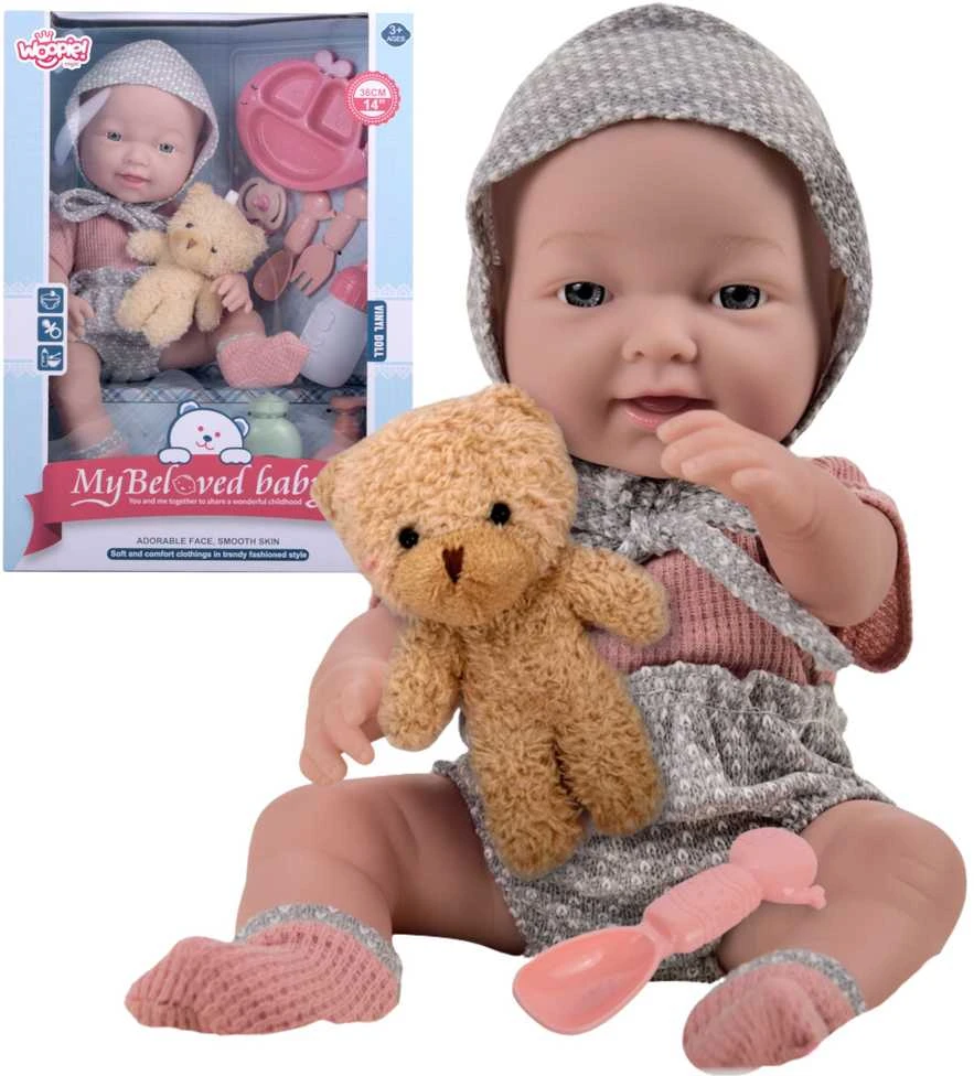 WOOPIE ROYAL Lėlė Bobas 36 cm su Apranga ir Mielu Pūkuotu