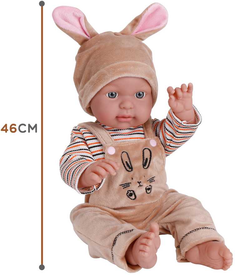 WOOPIE ROYAL Baby Doll in Bunny Outfit 46 cm