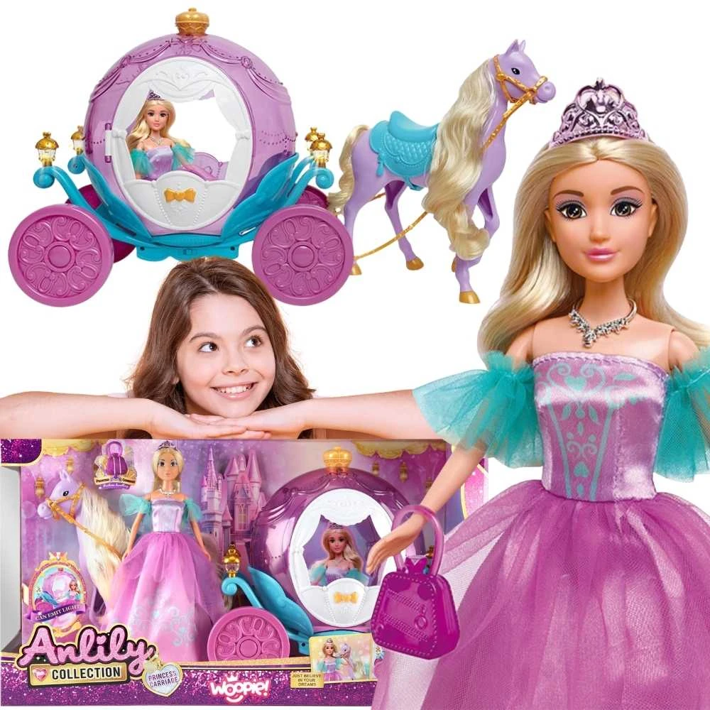 Lėlių rinkinys princesė Lily ir karieta WOOPIE ROYAL