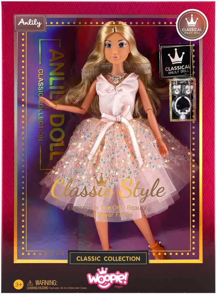 Lėlė Lily su rožine suknele WOOPIE ROYAL 30 cm