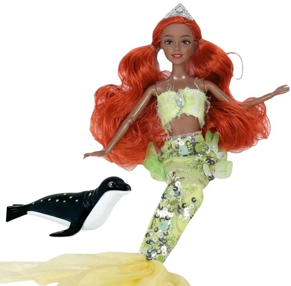 Lėlė Sirena Emi Mermaid su ruoniuku WOOPIE ROYAL