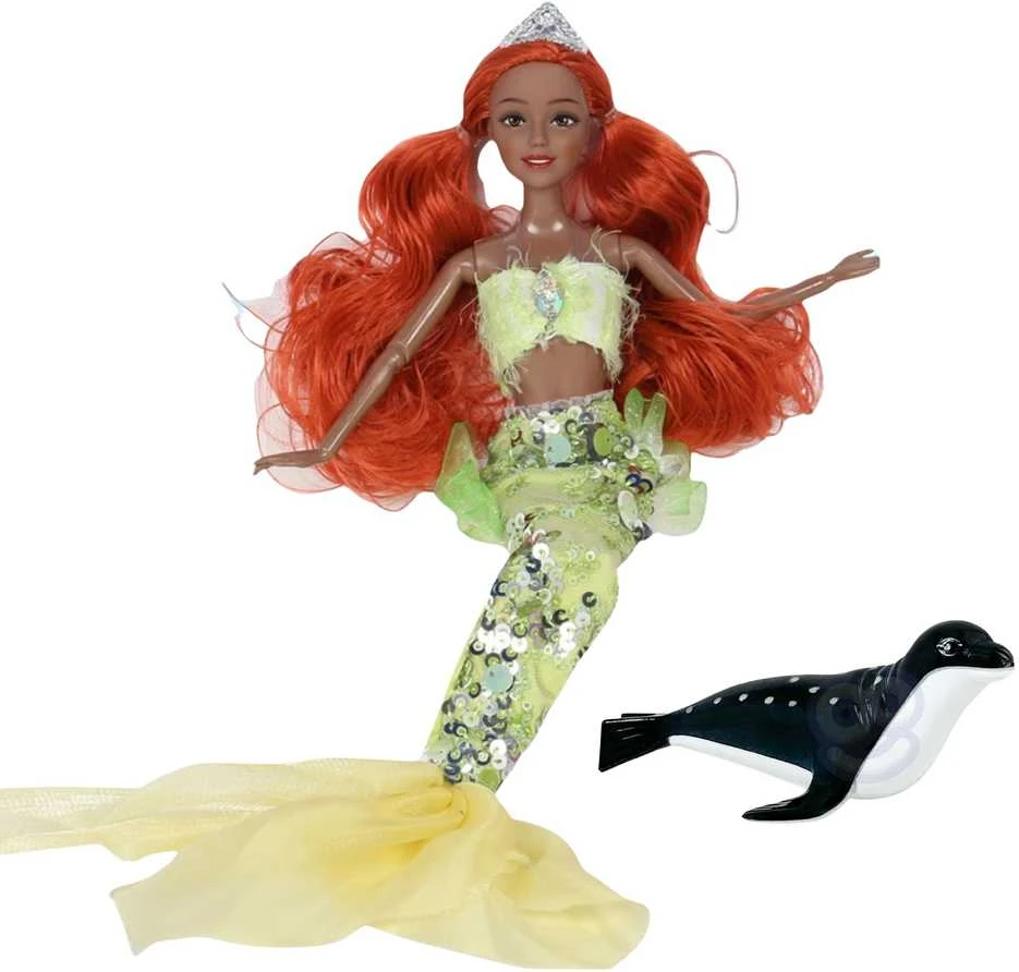 Lėlė Sirena Emi Mermaid su ruoniuku WOOPIE ROYAL