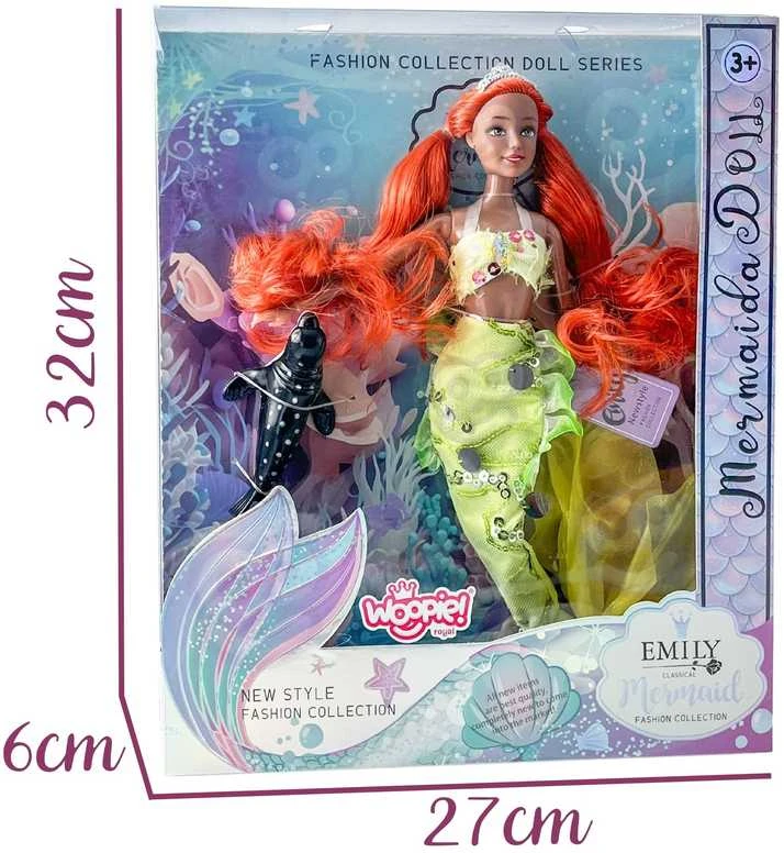 Lėlė Sirena Emi Mermaid su ruoniuku WOOPIE ROYAL