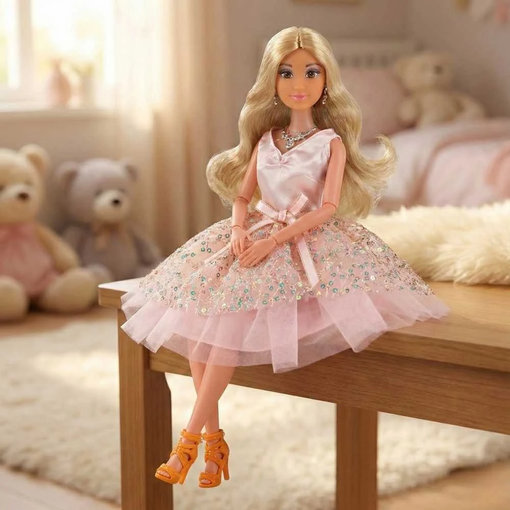Lėlė Lily su rožine suknele WOOPIE ROYAL 30 cm