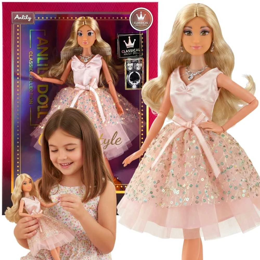 Lėlė Lily su rožine suknele WOOPIE ROYAL 30 cm