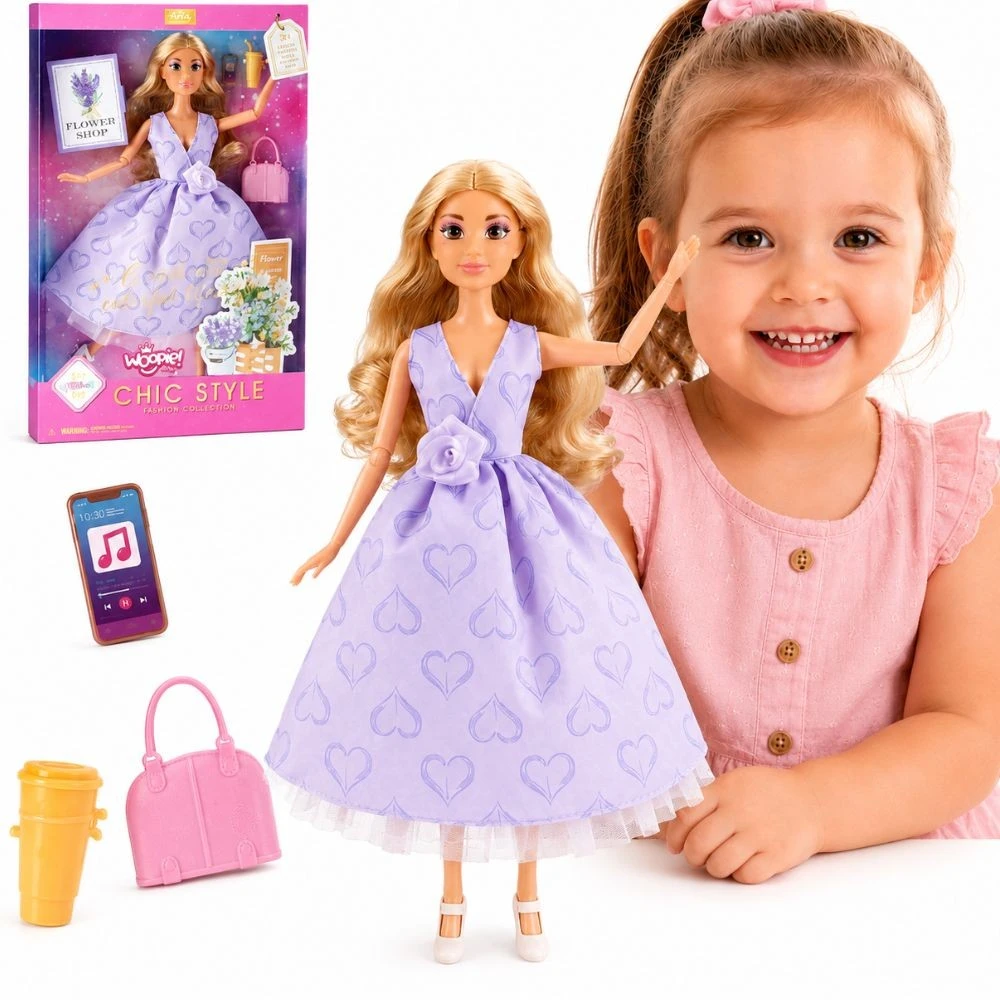 Lėlė Lily su ilgais šviesiais plaukais WOOPIE ROYAL 30 cm