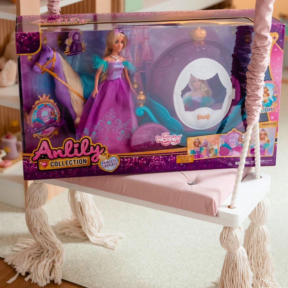 Lėlių rinkinys princesė Lily ir karieta WOOPIE ROYAL