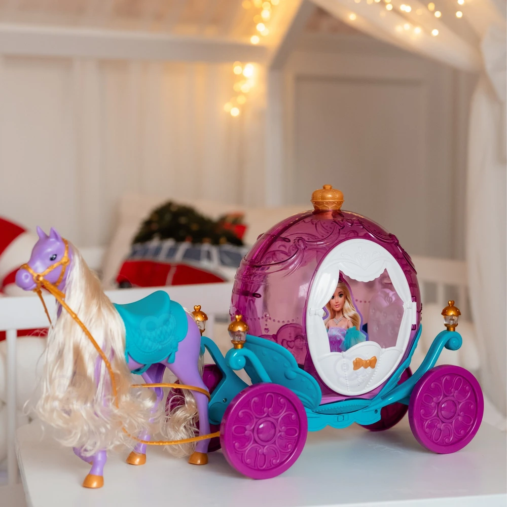 Lėlių rinkinys princesė Lily ir karieta WOOPIE ROYAL