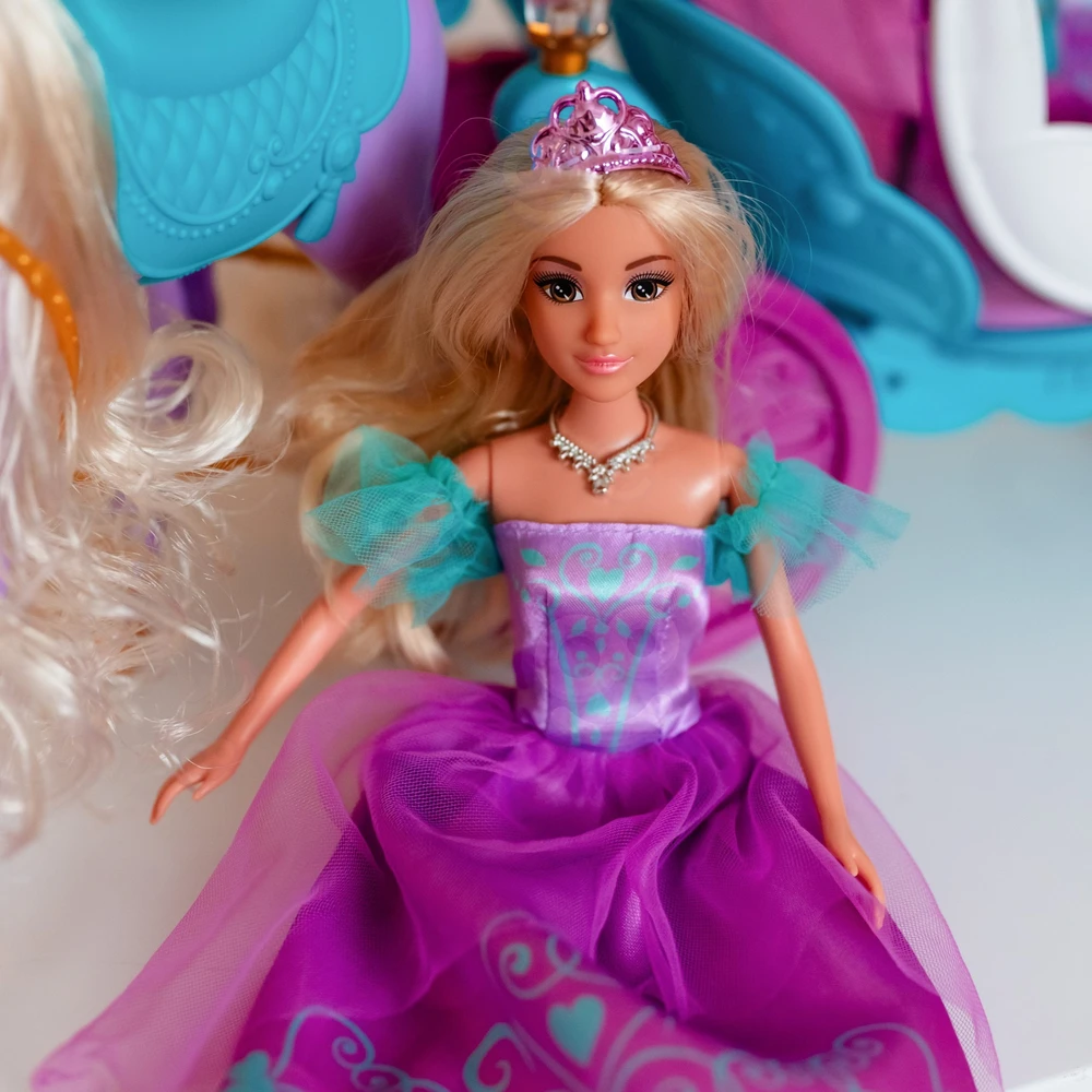 Lėlių rinkinys princesė Lily ir karieta WOOPIE ROYAL