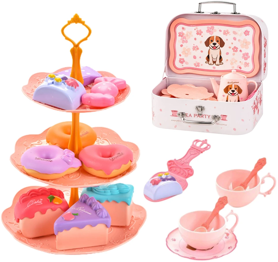 WOOPIE Rožinė Puppy Tea Set 40 pcs.