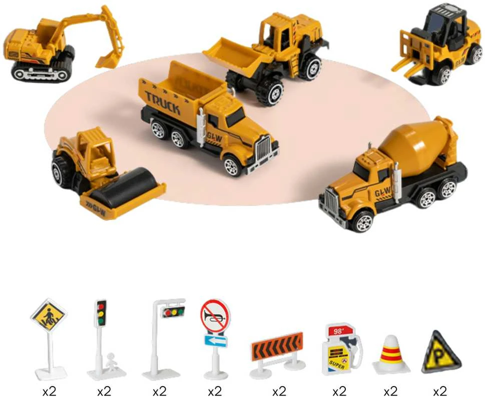 Statybinis sunkvežimis 6in1 su bokštiniu kranu WOOPIE