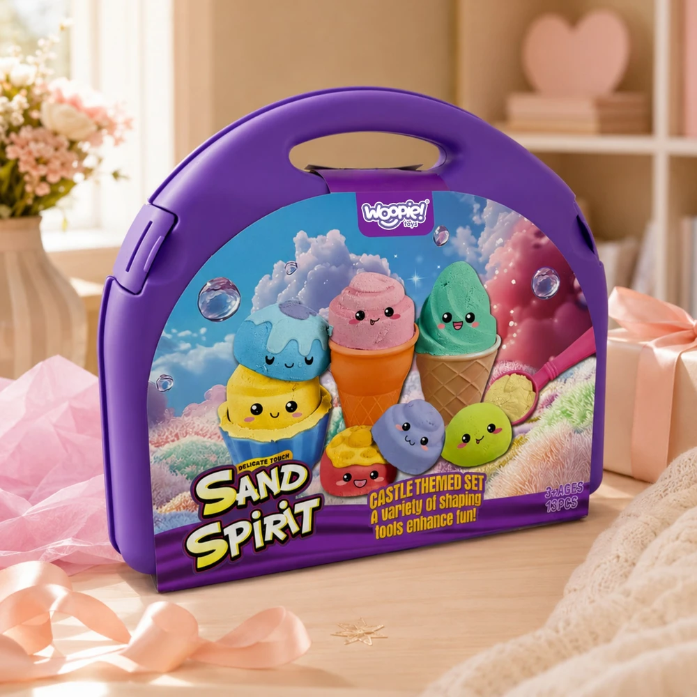 Woopie SMĖLIO FĖJA Kinetinio smėlio rinkinys Ledainė 13 vnt.