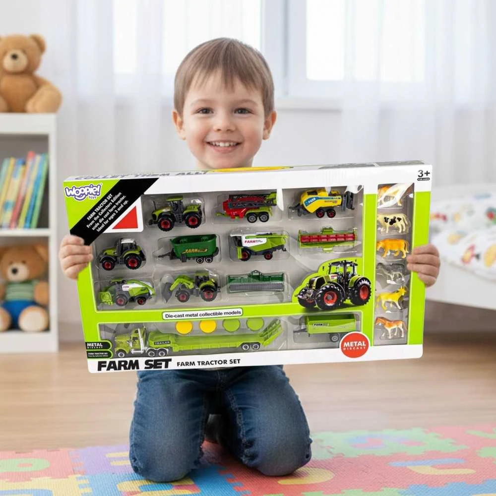 Woopie Didelis ūkio transporto priemonių modeliukų rinkinys vaikams