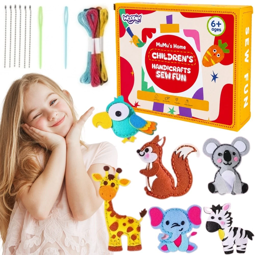 Woopie SEWING KIT FOR KIDS DIY FELT Keychains Animals