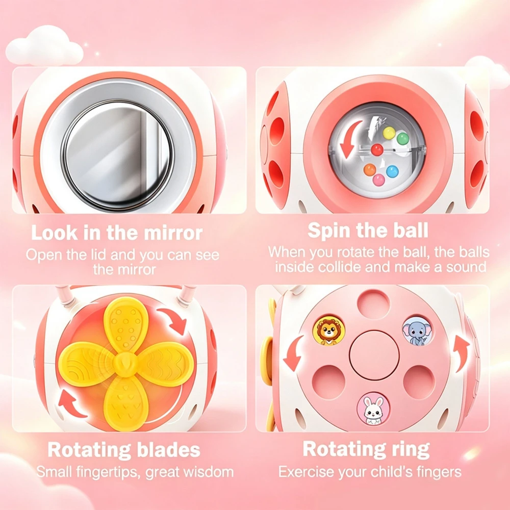 WOOPIE Shape Sorter Educational Piano for Kids Rožinė