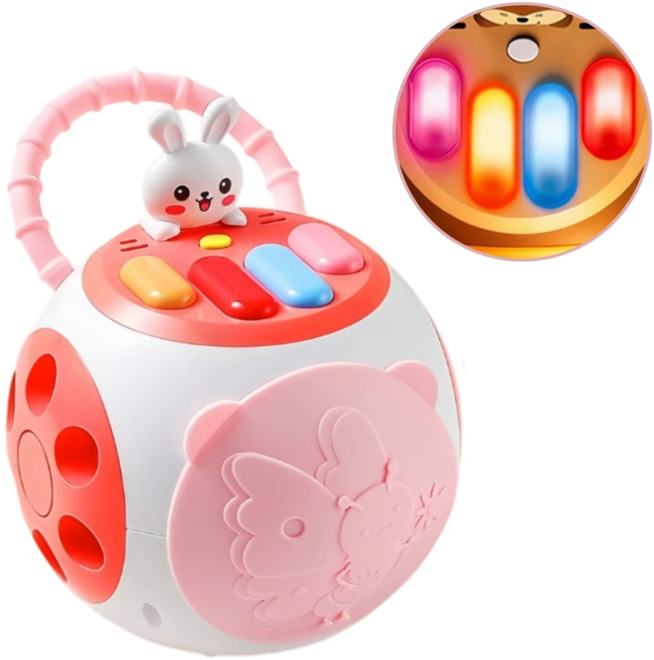 WOOPIE Shape Sorter Educational Piano for Kids Rožinė