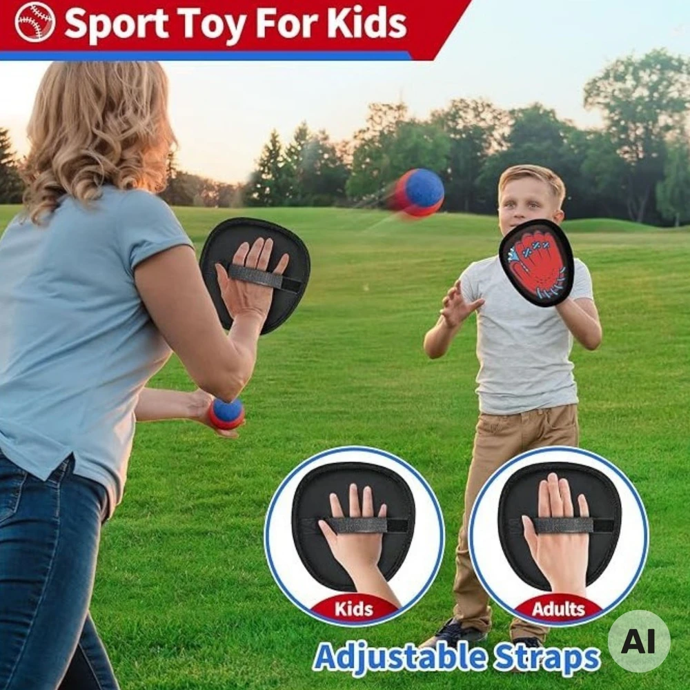 WOOPIE Skill Game Catch the Ball Paddle For Children Ball Catcher 5 pcs.